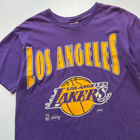 Vintage Nutmeg Los Angeles Lakers Graphic Tee L - Picture 3 of 9